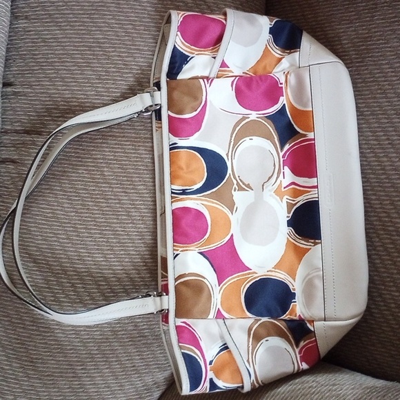 Coach F23277 scarf print bag - Picture 1 of 6